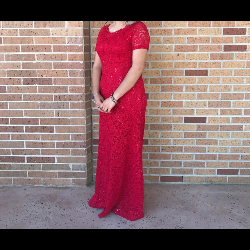 Red Sparkly Prom Dress